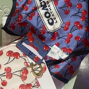 Coach cherry print soft tabby set